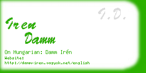 iren damm business card